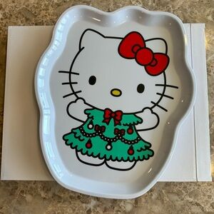 Hello Kitty Christmas Tree Shaped Tray Holiday Serving Plate